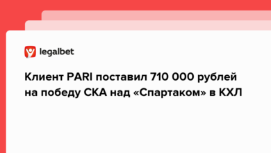 Клиент PARI поставил 710 000 рублей на победу СКА над «Спартаком» в КХЛ {legalbet} 63bd604ce429a.png