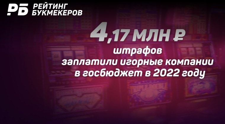 Операторы азартных игр заплатили 4,17 млн рублей штрафов в госбюджет в 2022 году